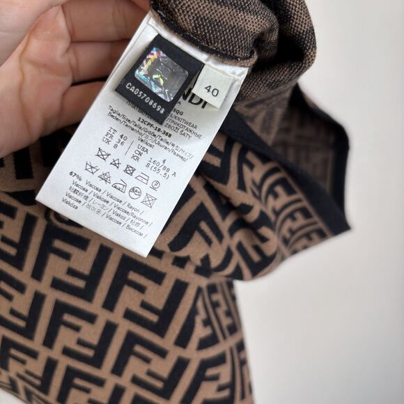 Fendi Logo Pattern Knit Dress - Picture 4 of 10